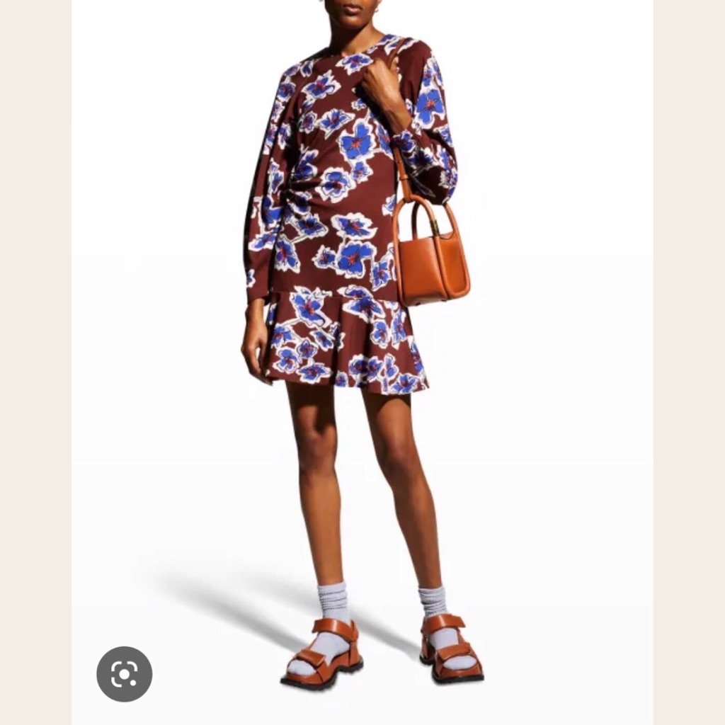 Tanya Taylor Noemie Lantern Sleeve Mini Designer Dress Size 12